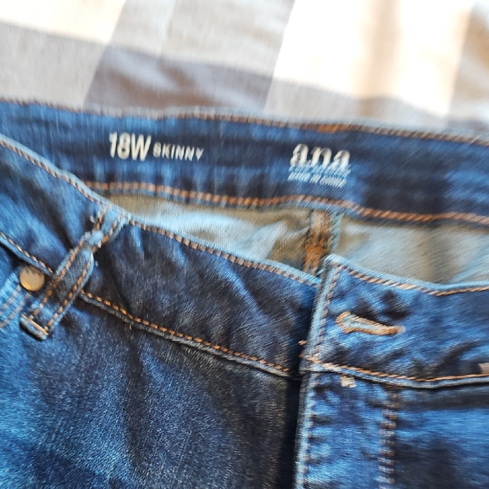 a.n.a Dark Blue Skinny Jeans for Women Inseam 30 In